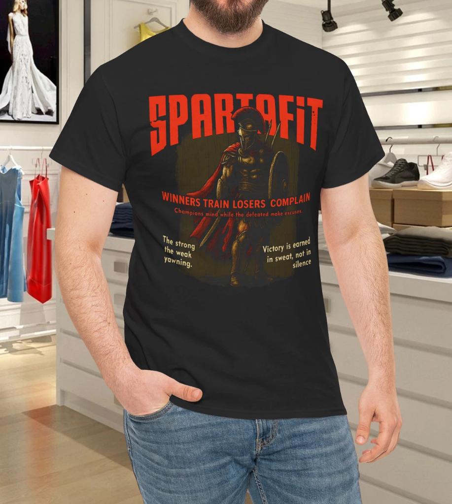 SPARTAFIT Spartan Warrior Motivation Gym T- Shirt
