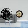 Acrylic Decorative Wall Clock with Antique Embossed Resin Frame Silent Easy to Read Simple Round Big