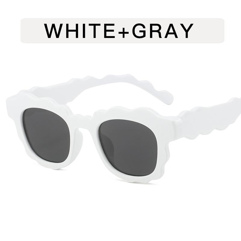 Square Women Men Sunglasses Rectangle Designer Flower Sun Glasses Male Retro Black Lens Driving Fishing Cloud Eyewear
