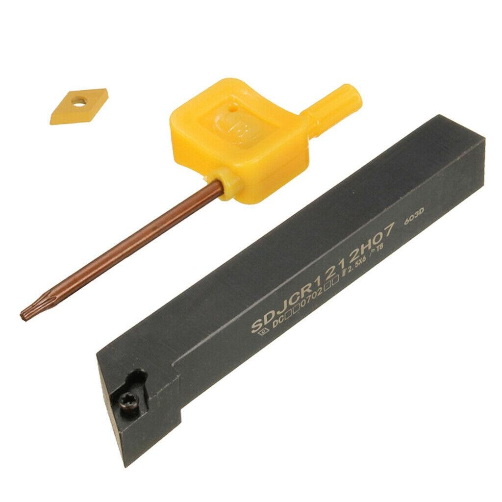 CNC Metal Lathe Turning Tool SDJCR1212H07 with Carbide Blade Wrench