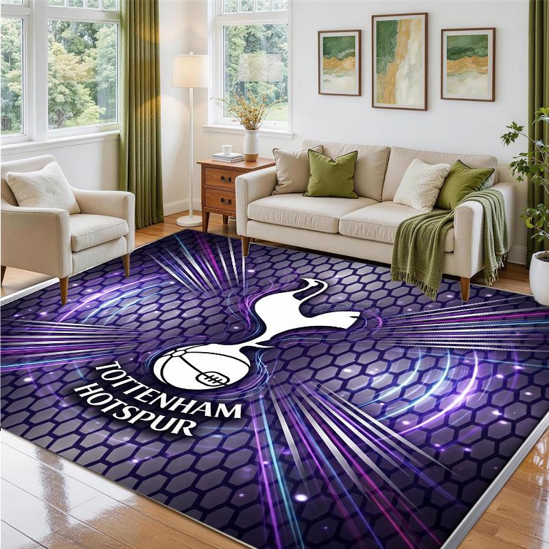 Tottenham Hotspur Design Crystal Velvet Rug Soft Decorative Mat for Bedroom Entrance