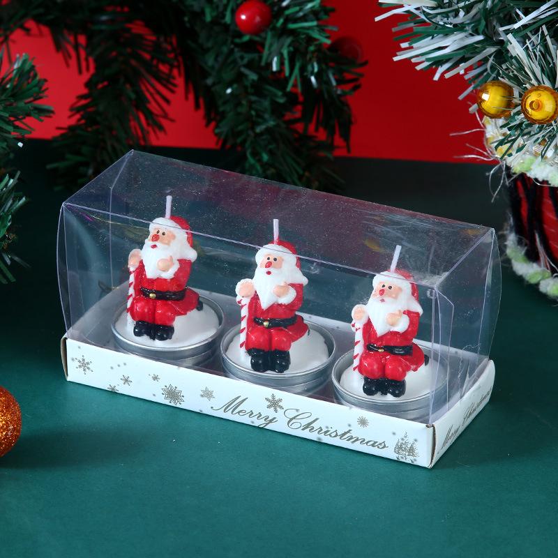 

Christmas Eve Candle Set: Old Man, Tree, Snowman Ornaments for Romantic Candlelight Dinner & Christmas Decorations