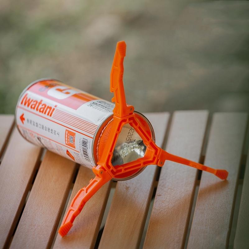 Outdoor Folding Gas Cylinder Support, Portable Gas Cylinder Holder, Universal Tripod Stabilization Bracket, Camping Accessories