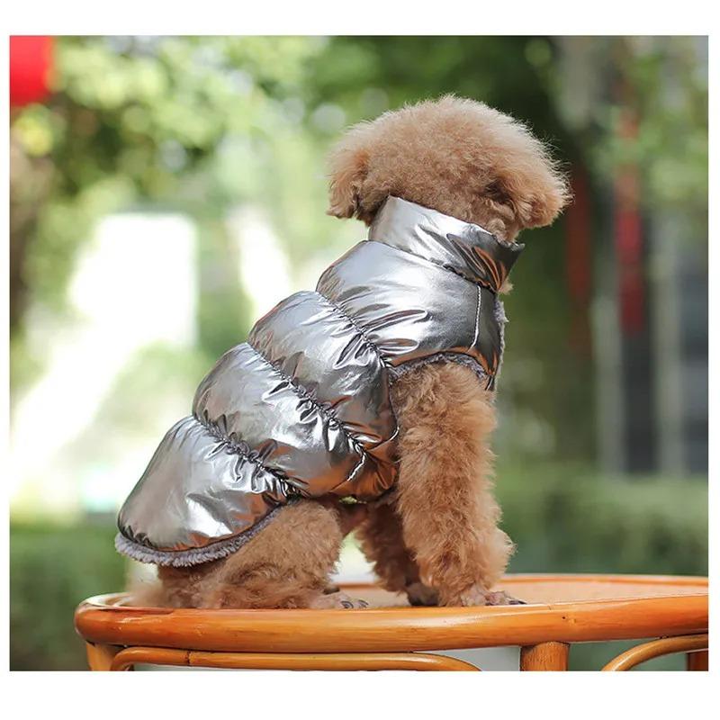 Winter Pet Dog Down Coat Fleece Warm Inside Candy Color Pet Down Warm Coat Puppy Down Clothes Winter Clothes Clothing XS-3XL