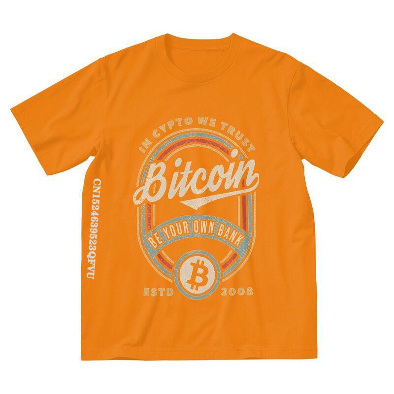Vintage Bitcoin In Crypto We Trust T Shirt Men Men Fashion T Shirts Emo Clothes BTC Tshirts Gothic Anime Clothes Alternative