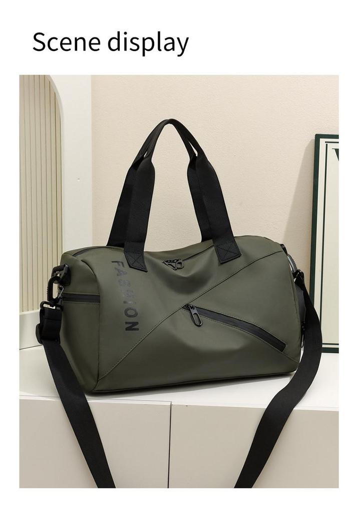 Women's Water-Resistant Oxford Travel Bag with Wet/Dry Compartments and Handheld Fitness Storage