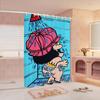 Cartoon Mafalda Bathroom Shower Curtain Shielding Partition Shower Curtain Quick Dry Can Be Scrubable Light Opaque Bath
