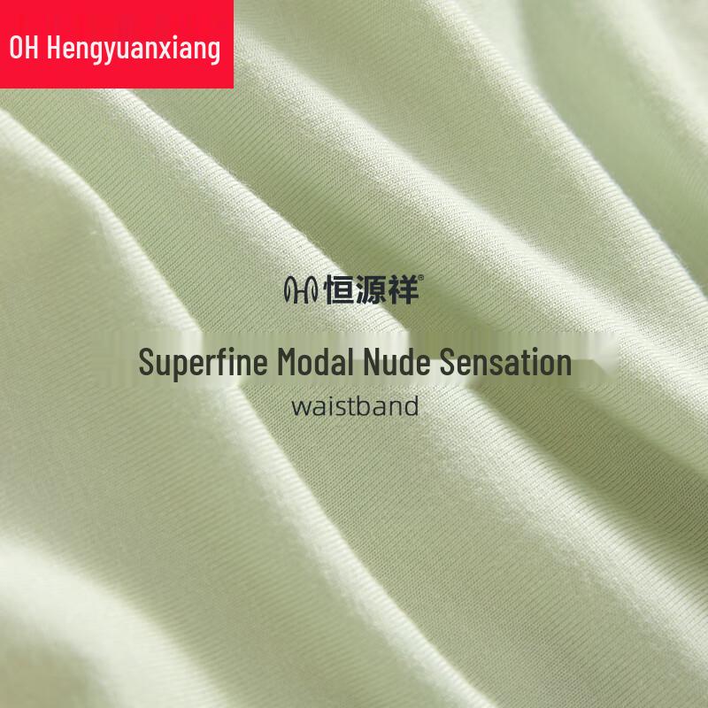 Hengyuanxiang Women's High-Waist Seamless Antibacterial Modal Briefs 3-Pack