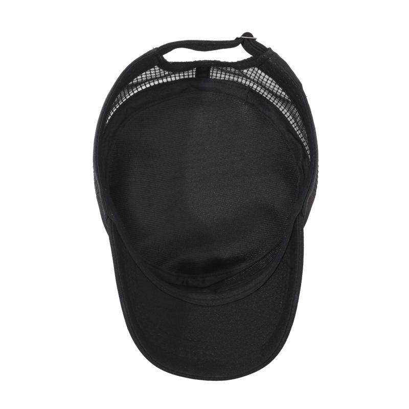 Spring Summer Middle-Aged Men's Net Cap Breathable Flat Cap Outdoor Sunshade Cap