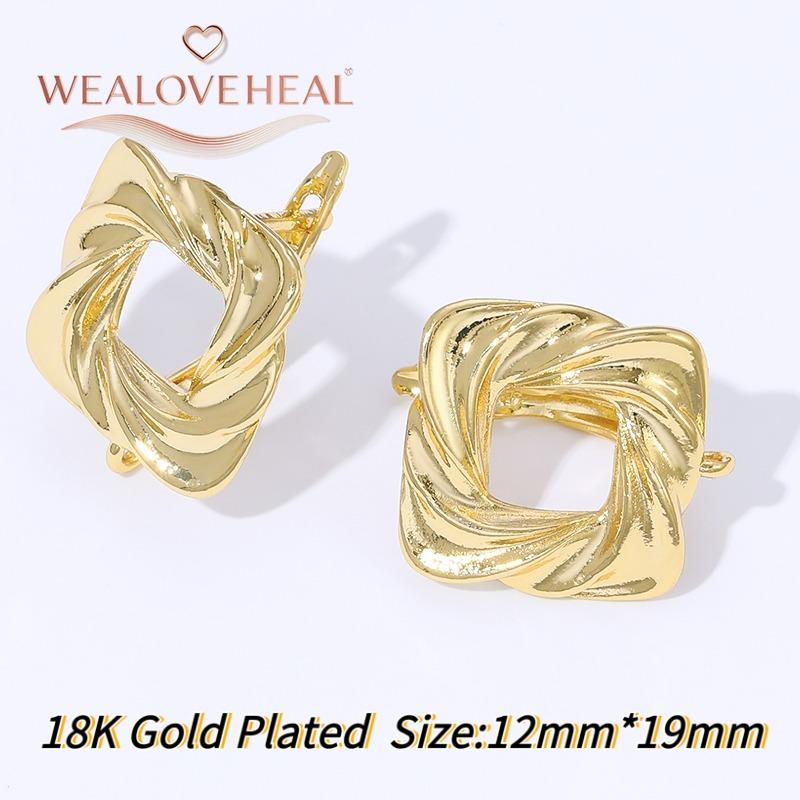 French Circular Thread Earring Hooks Lever Back Open Loop Setting for DIY Earring Clasp Jewelry Making Accessories Findings
