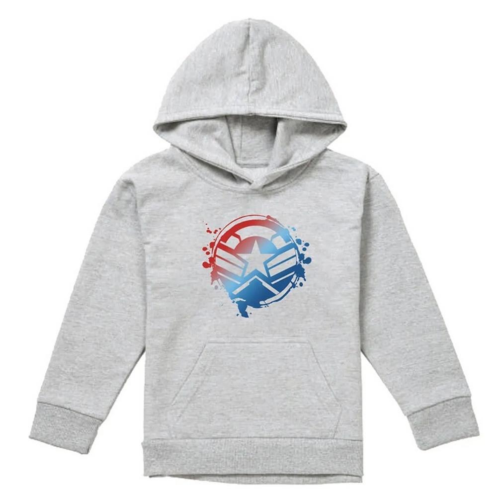 Captain America Childrens/Kids Gradient Shield Heather Pull Over Hoodie