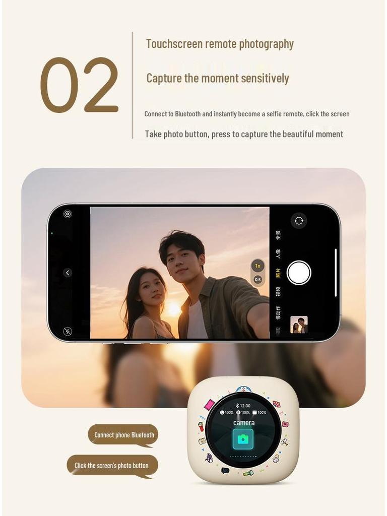 Crayon Shin-chan X918 Smart Touch Bluetooth Earphones with Noise Reduction & Color Screen