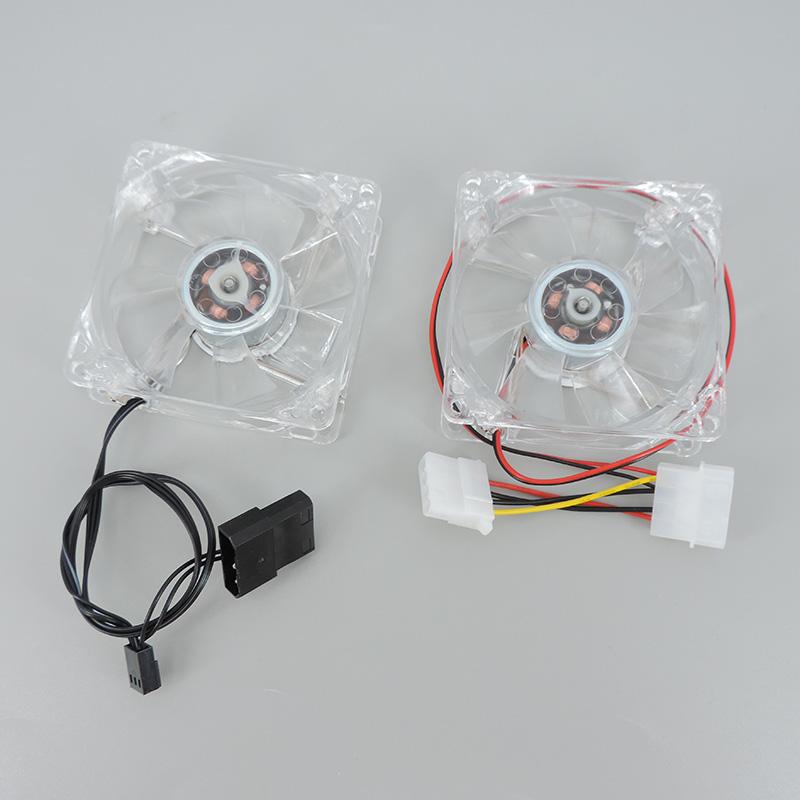 8025 Green Red Bule White Four color 4pin LED PC Computer Case Brushless Cooling Fan 80*80*25mm DC 12V 3pin to 4Pin Cooler
