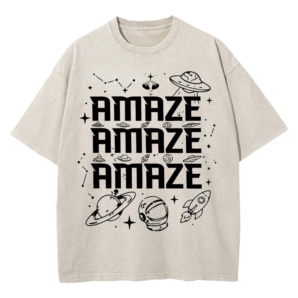 Cotton Vintage Washed Project Hail Mary Amaze You Sleep I Watch Tshirt Fashion Men Funny Casual Loose Acid Wash Tees Shirts