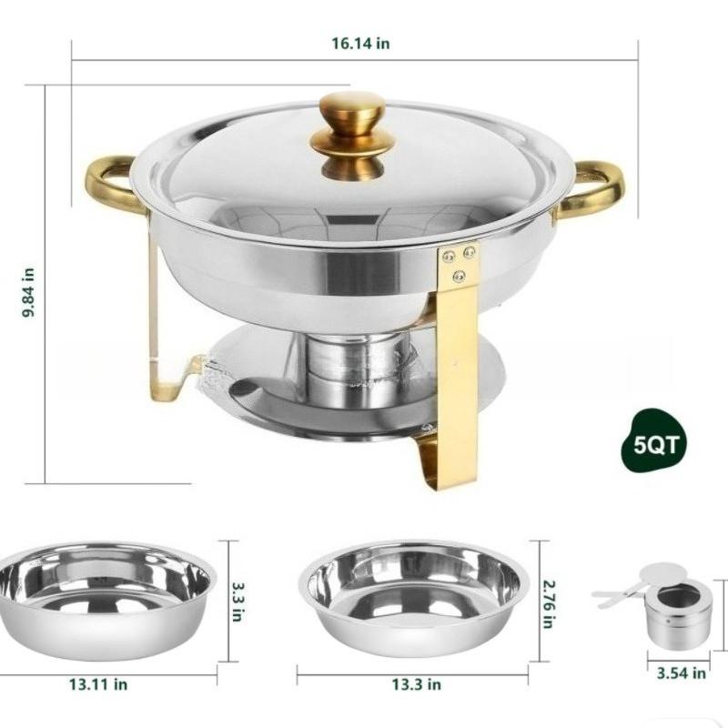 Large Capacity Stainless Steel Buffet Stove Hotel Insulation Stove Restaurant Circular Alcohol Heating Stove Food Heater