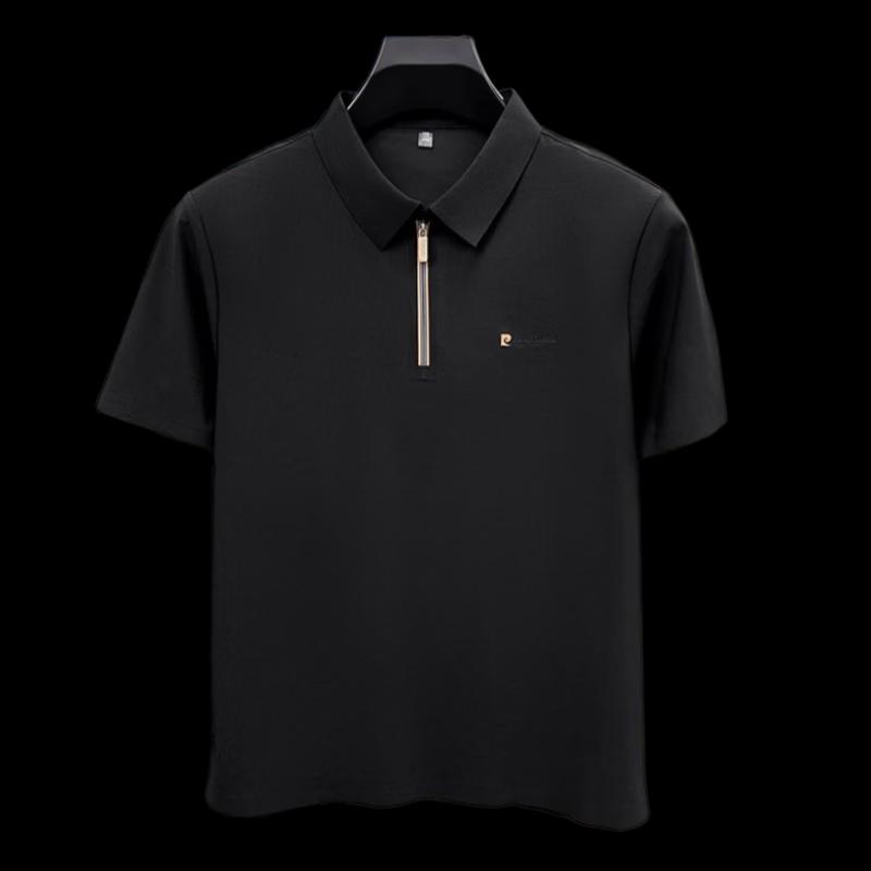 Pierre Cardin Men s Premium Ice Silk Quick-Dry Half-Zip Polo Shirt 3XL