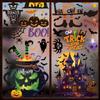 9 Sheets Halloween Window Clings Decals for Party Decoration, Reusable Double Side Halloween Window Stickers, Indoor & Outdoor Home Decor,Ghosts,