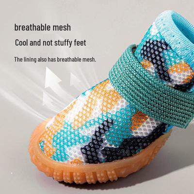 Mini Letnie Antypoślizgowe Buty dla Zwierząt - Oddychające i Bezpieczne dla Psów i Kotów