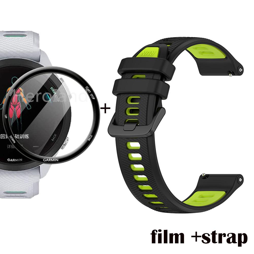 Fashion Silicone 22mm Watchband For Garmin Forerunner 265 Strap Smart Wristband For Garmin Forerunner 255 Band Bracelet +Film