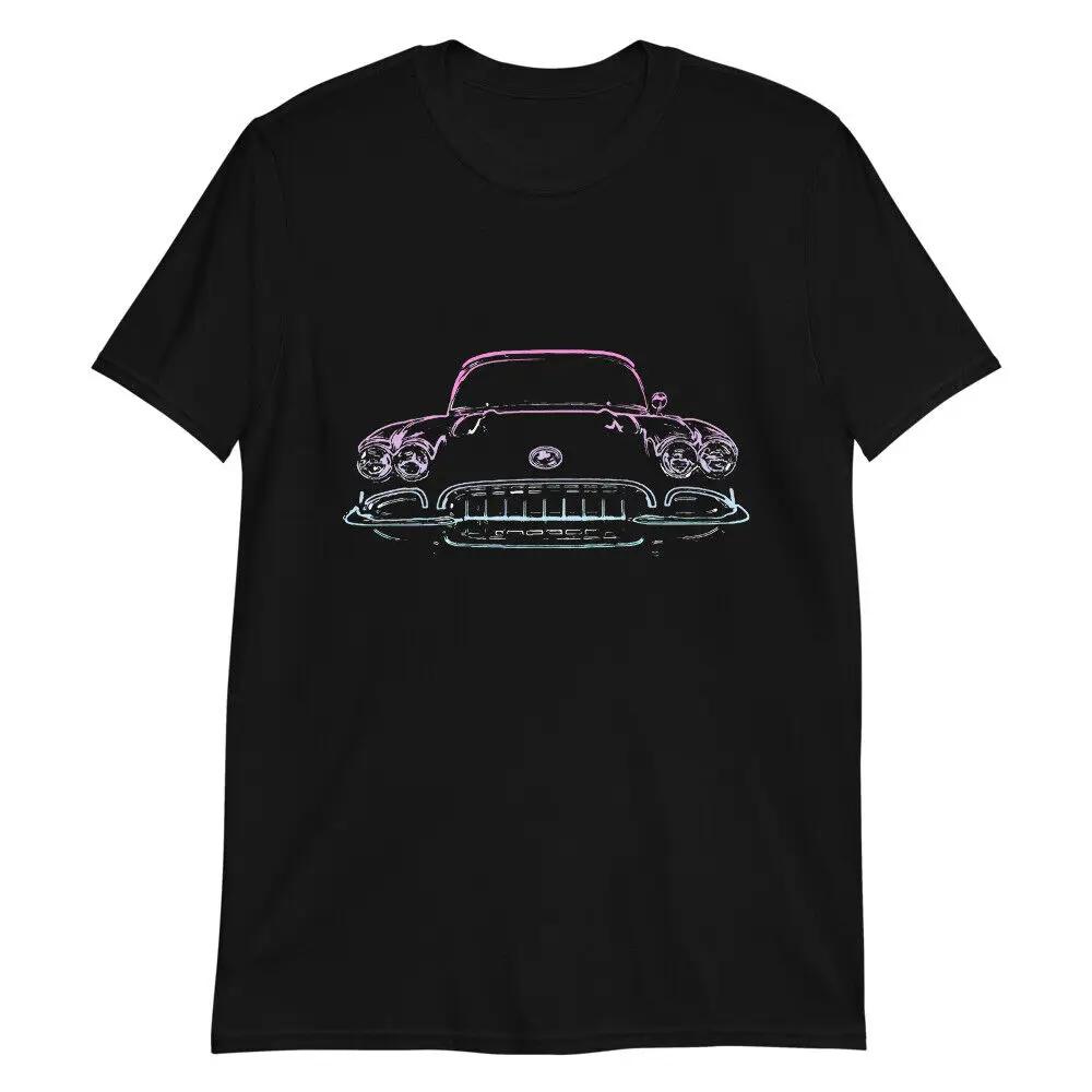 Vette C1 Front Grille Antique Car Line Art ShortSleeve Unisex TShirt