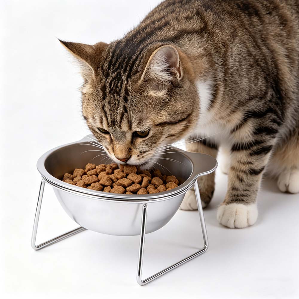Anti Overturning Elevated Cat Food Bowl Cervical Protection High Foot Dog Feeder  Water Bowl