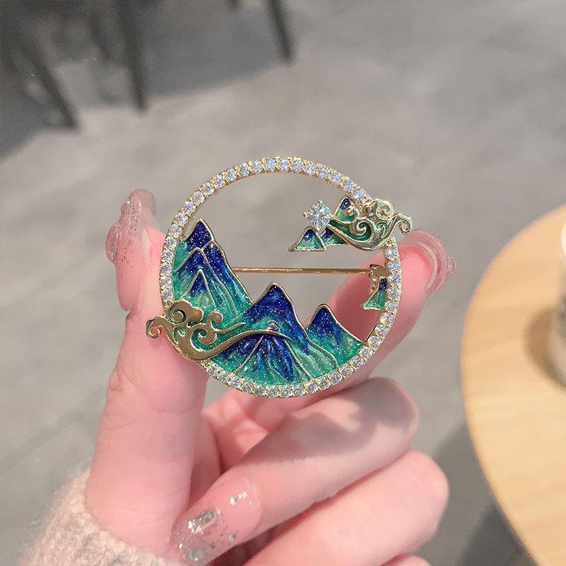 Κομψή καρφίτσα με λουλούδι παιώνιας - Ρετρό εθνικό στυλ, Προηγμένο αξεσουάρ καρφίτσας για Τσέονγκσαμ και Χάνφου