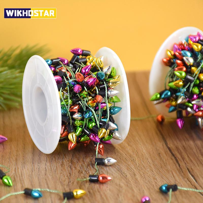 5M/roll Colorful Bulbs String Garland Christmas Home Decorations Xmas Tree Ornaments  New Year Gift DIY Dollhouse Not LED