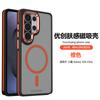 Applicable To Samsung S26Ultra Youchuang Two-color Contrasting Color Anti-drop Skin-feeling Magnetic Mobile Phone Case S24plus Protective Case