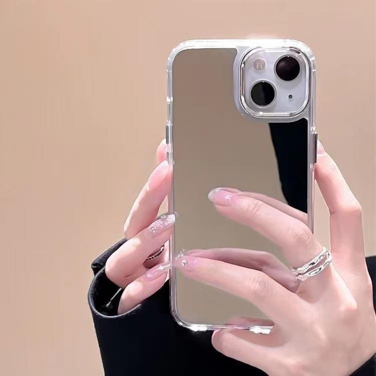 Mirror Effect Reflective Phone Case for iPhone, Clear Shockproof Protective Cover