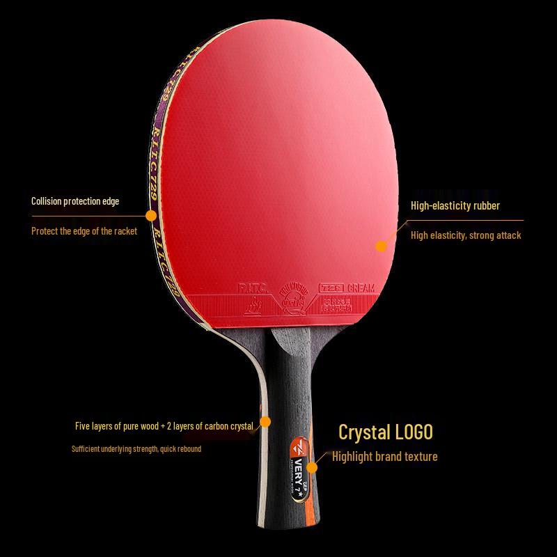 Friendship 729 Table Tennis Racket: Five, Six, Seven, Eight, Nine-Star Ratings for Students and Beginners.