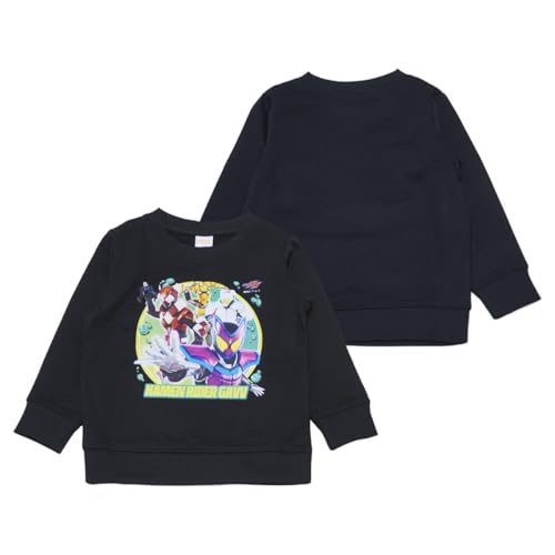 Bandai Classic fq8956 Fall/Winter Kamen Rider Gab Fleece-Lined Long Sleeve Sweatshirt, Boys, Black