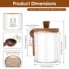 Airtight Glass Jars with Wooden Lid and Spoon Transparent Multipurpose Moisture-proof  Coffee Food Storage Jar for Spices Beans