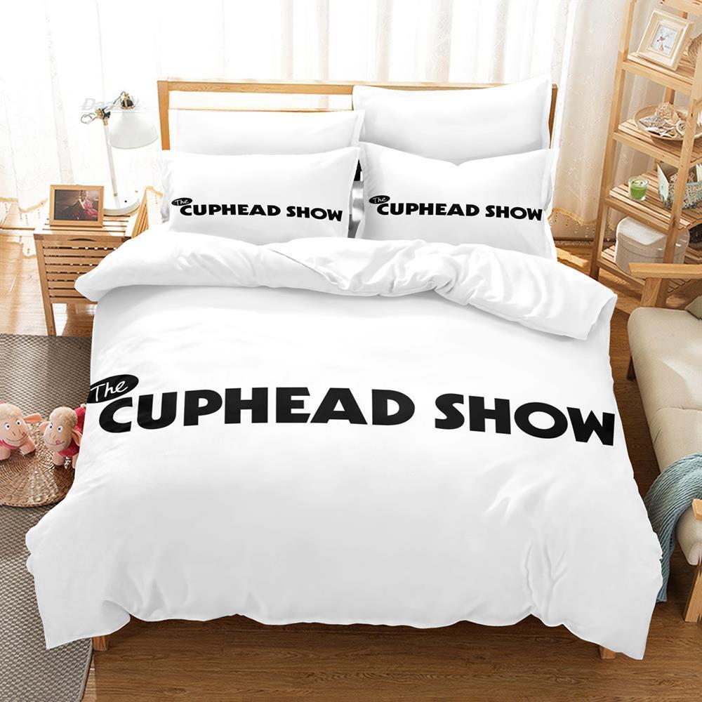 New 3D Print Anime The Cuphead Show Bedding Set Single Twin Full Queen King Size Bed Set Aldult Kid Bedroom Duvetcover Sets