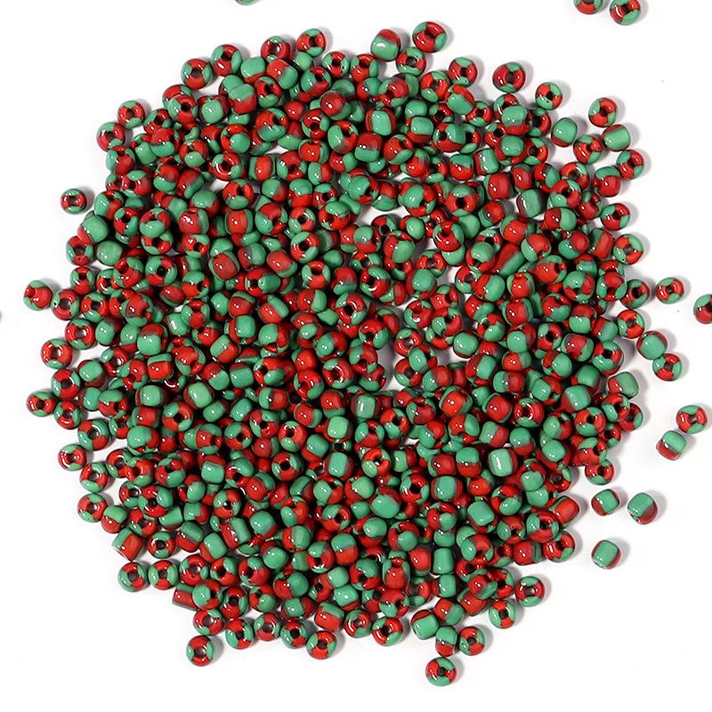 

Акриловые двухцветные бусины в форме арбузных семечек 4 мм для изготовления украшений своими руками 4mm, Hole Diameter: 1.5mm