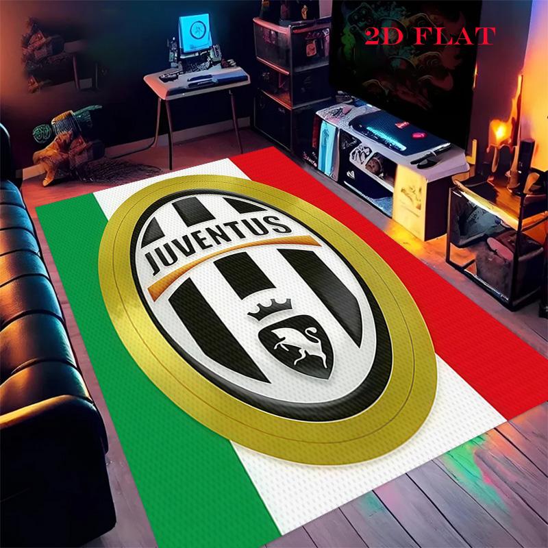 Tappeto Rug Juve per Soggiorno Camera da Letto Casa Decorazione Divano, Tappetino Antiscivolo per Giochi Bambini