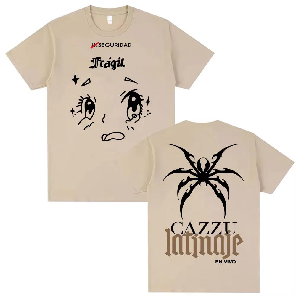 Singer CAZZU Latinaje Album 2026 Graphic T Shirts Men Women Clothing Harajuku Vintage Tshirt Casual Cotton Y2k