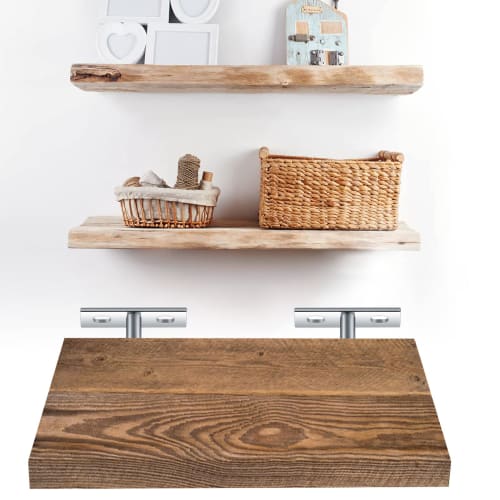 Pack of 8 Shelf Brackets, Hidden, Floating Insert Type, 70mm X 100mm