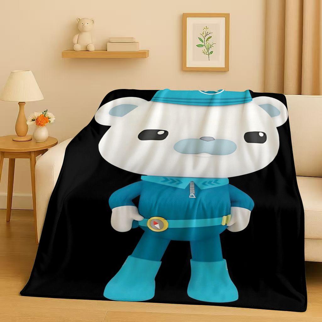 Süße Octonauts Barnacles Cartoon Flanelldecke, Ultraweiche Warme Plüschdecke für Zuhause Schlafzimmer Bett Sofa Abdeckung Büro Reise Kind