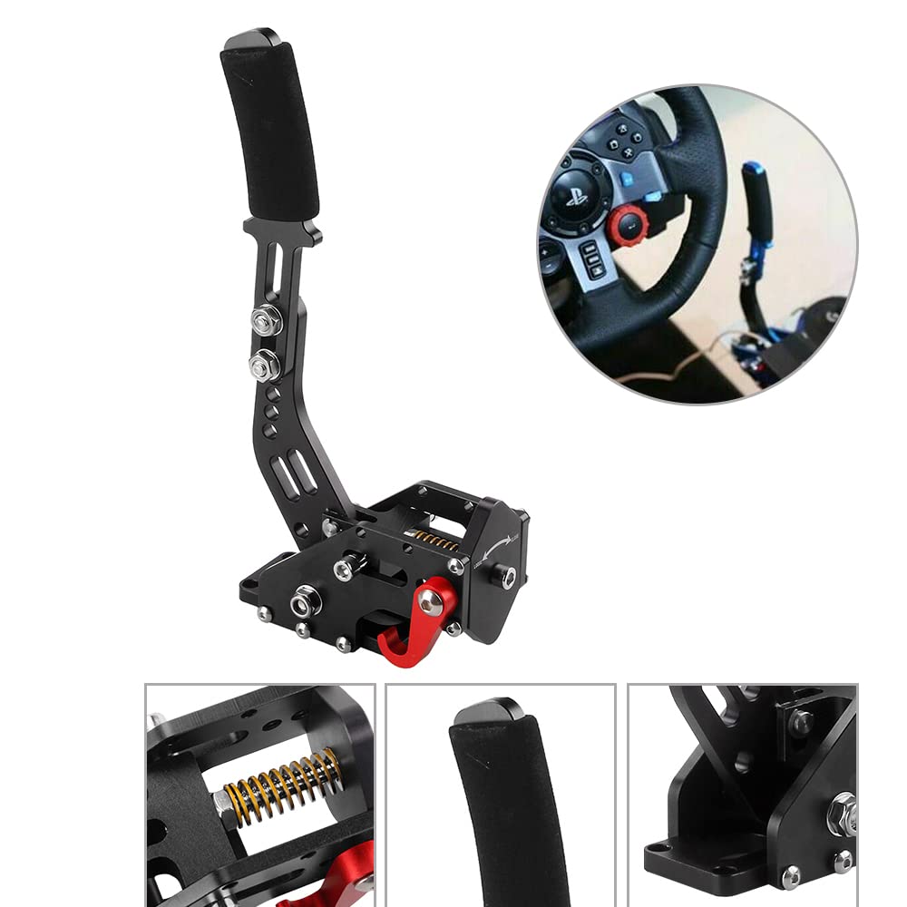 MUTEKI Håndbrekk Spill Håndbrekk Ingen Chip DIY Håndbrekk Enkel Installasjon Racingspill Håndtak Kontroller Håndtak Kontroller (Svart)