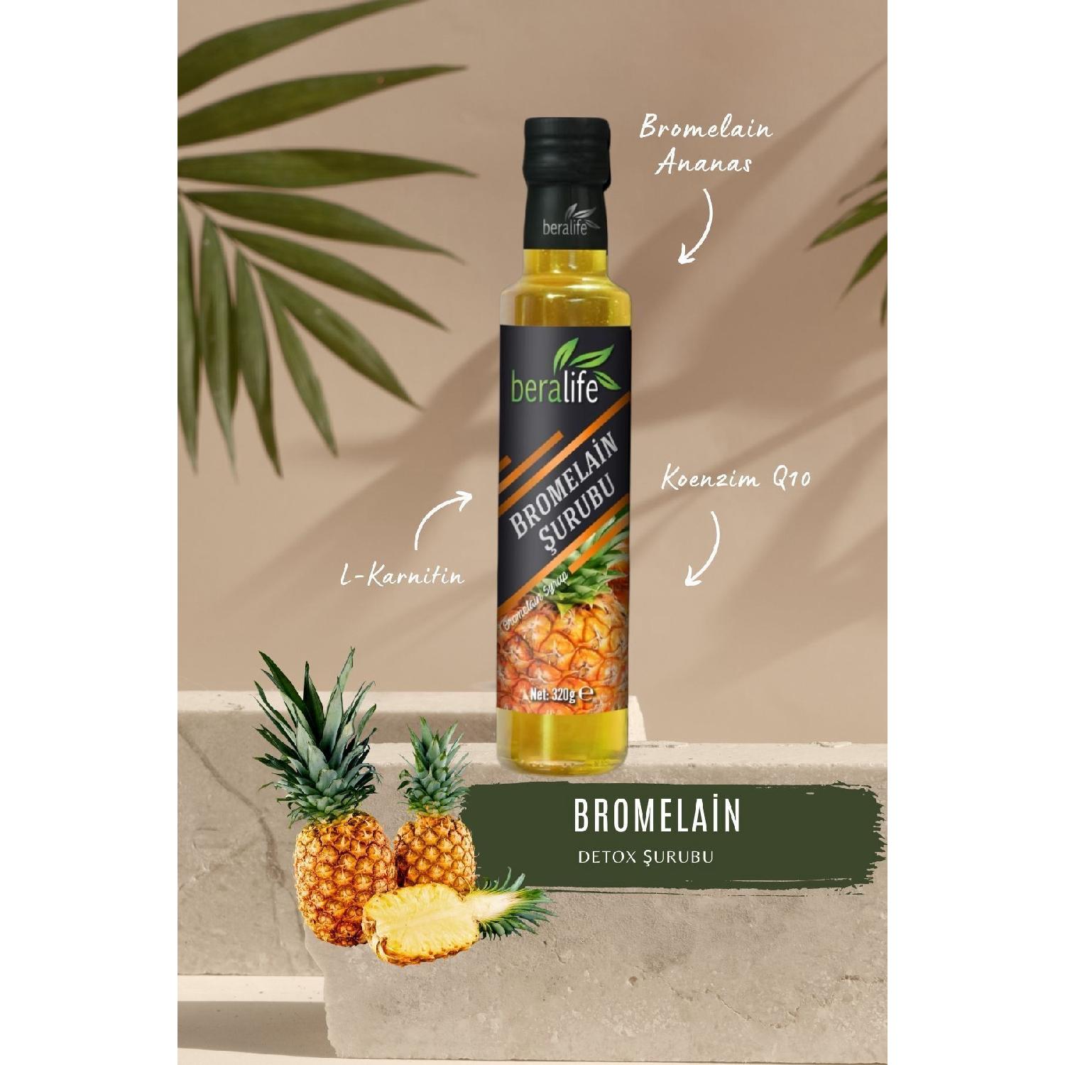 

Детокс-сироп, що містить бромелайн ананас (Додано коензим Q10 і L-карнітин)