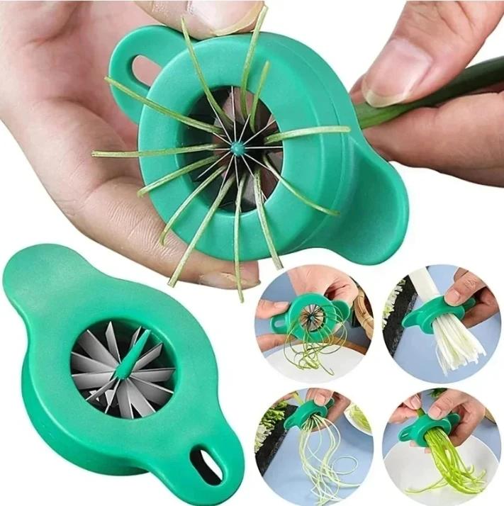 Kráječ zelené cibule, superjemný kráječ cibule, strouhaný kráječ, struhadlo, snadný ruční drtič zeleniny, mini kuchyňské příslušenství