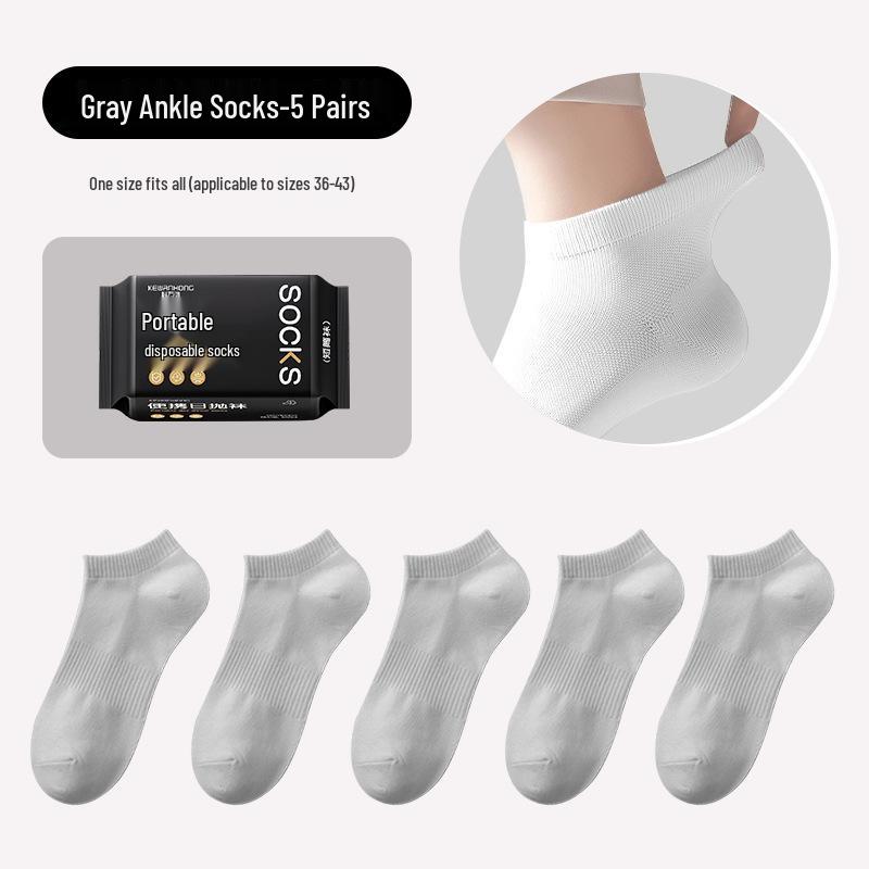 Unisex Disposable Anti-Odor Travel Socks, No-Wash, Mid-Calf Length for Autumn and Winter
