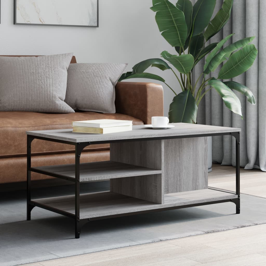 Coffee Table, Grey Sonoma Oak 100x50x45 Cm, Wood-based