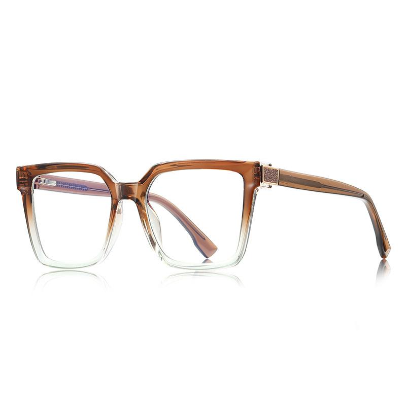

TR90 Anti Blue Light Reading Glasses Fashion Big Frame Spring Hinge Presbyopia Eyewear for Women Stylish Optical Glasses Original Lenses