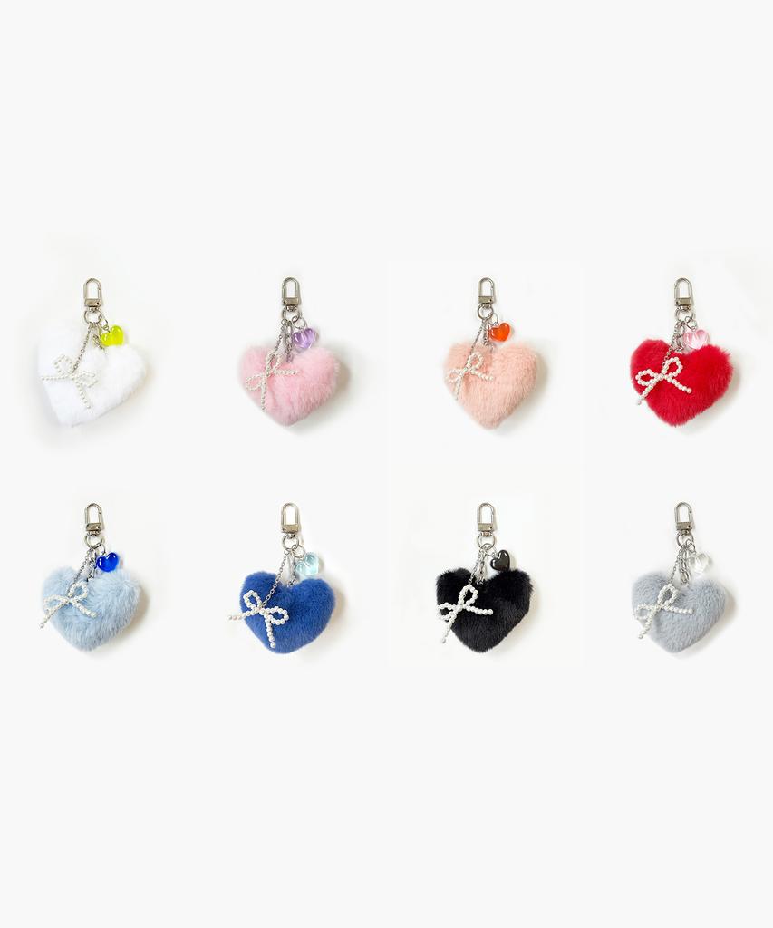 MONOFLUX Double Heart Ribbon Keyring