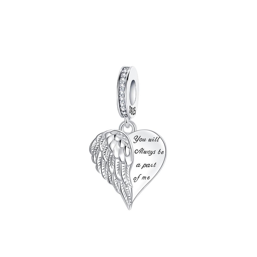 Copper Life Tree Love Cross Angel Wings Beads Charms Fit Charm Bracelet Pendant For Women Fine Jewelry Making