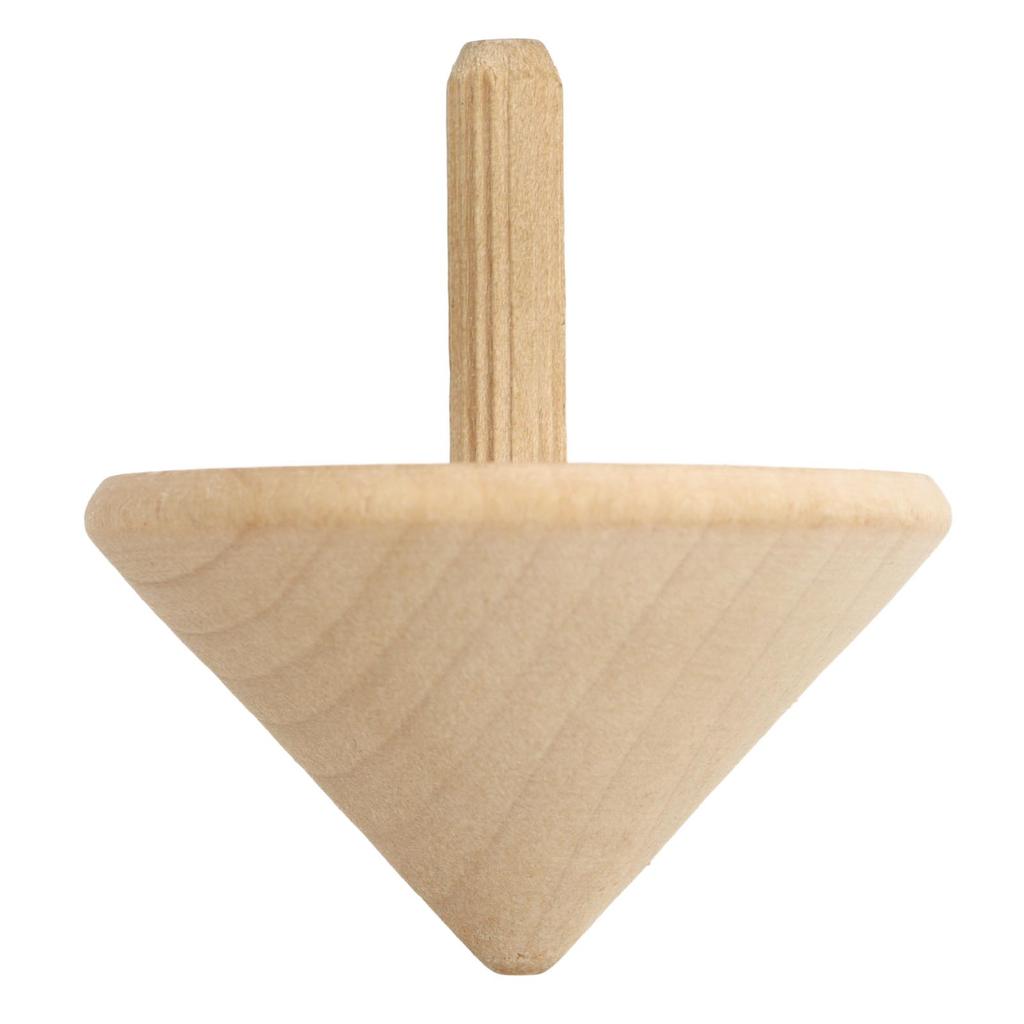 Wooden Top Craft Toy Rotating Wood Top Craft Gyroscopes Toy Gifts for DIY Kids Children Type A
