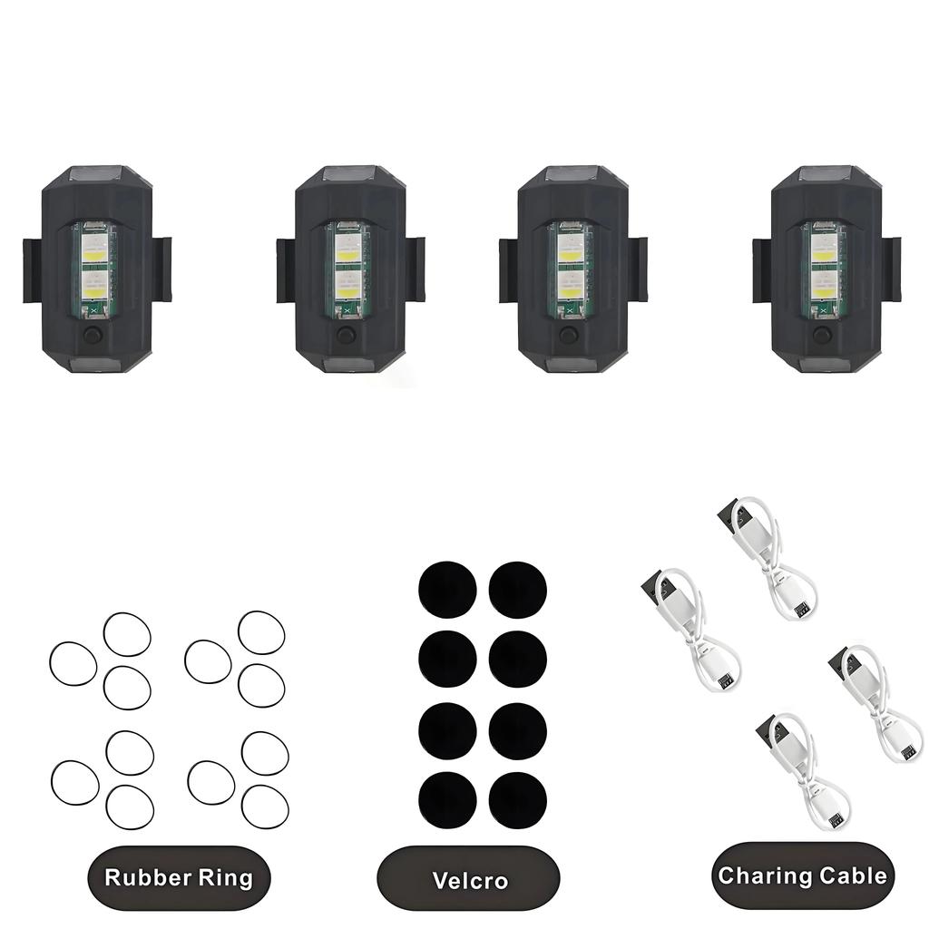 Universal Drone Strobe Light Motorcycle Lights USB LED Anti-Collision Bike Aircraft Night Flying Flashing Warning Signal Light
