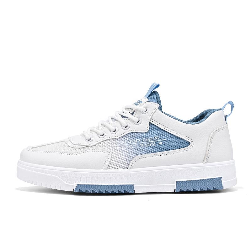Summer New Fashion Leisure College Style Little White Shoes Mesh Breathable Comfortable Sports Men'S Shoes Low-Top Board Shoes