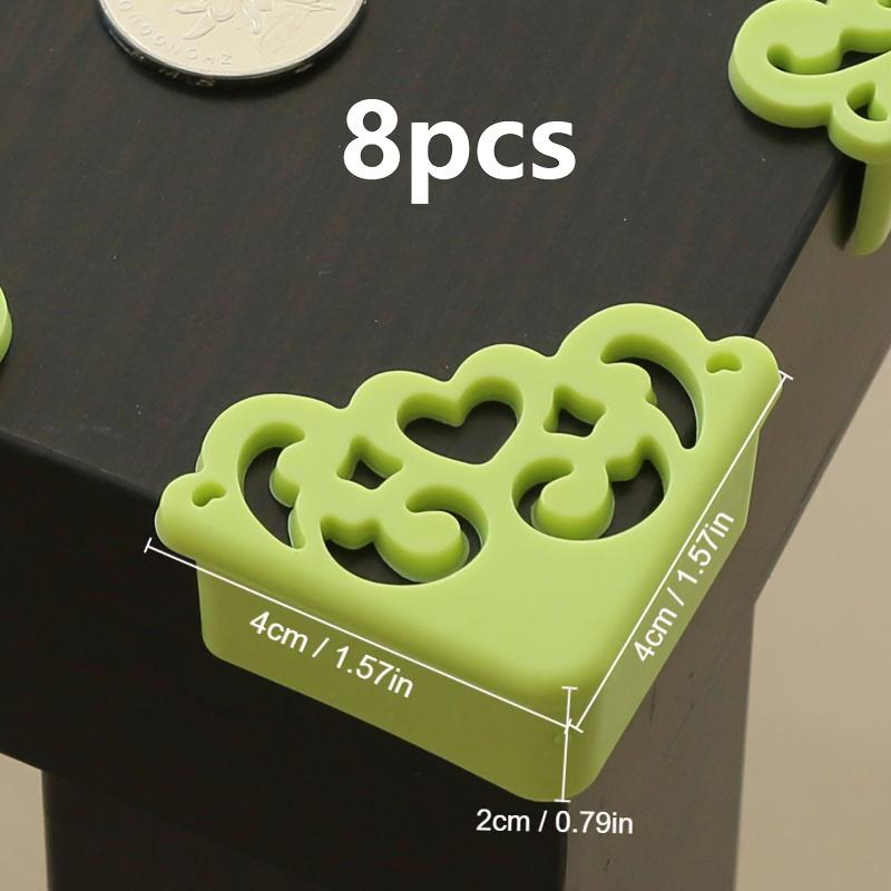 [Silicone Corner Guards] 8pcs Silicone Corner Guards with Elegant Hollow Flower Design, Stylish Table Edge Protectors for Safety and Decor